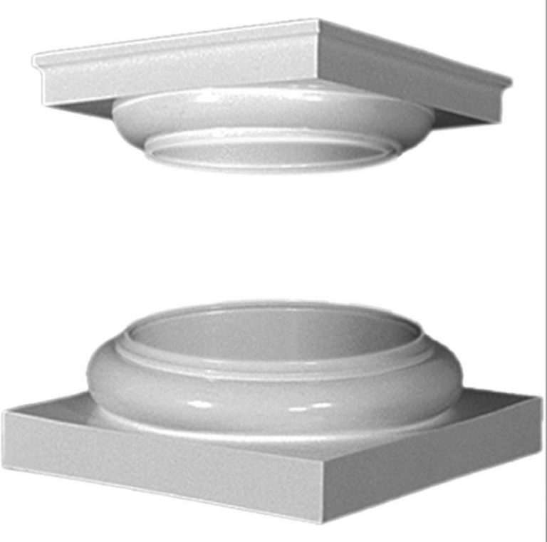 Tuscan Cap & Tuscan Base for Tapered Fiberglass Shaft Decorators Hub