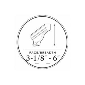 Face/Breadth 3-1/8" to 6"