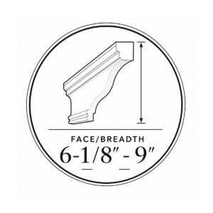Face/Breadth 6-1/8" to 9"